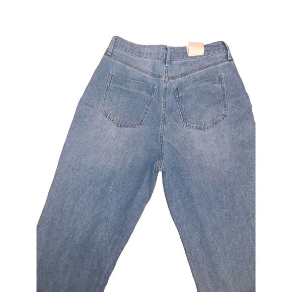 Women's Wonderly High Rise Wide Leg Light Blue Denim Jeans- Size 10R NWT Belk - Picture 7 of 10